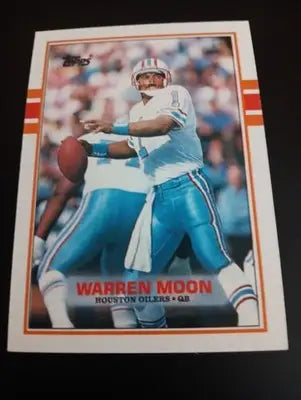1989 Topps - Warren Moon #93. Houston Oilers. NRMT+ - Football Card Single