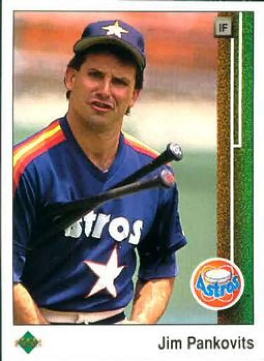 1989 Upper Deck #100 Jim Pankovits NM-MT Houston Astros Baseball Card - Baseball Card Single