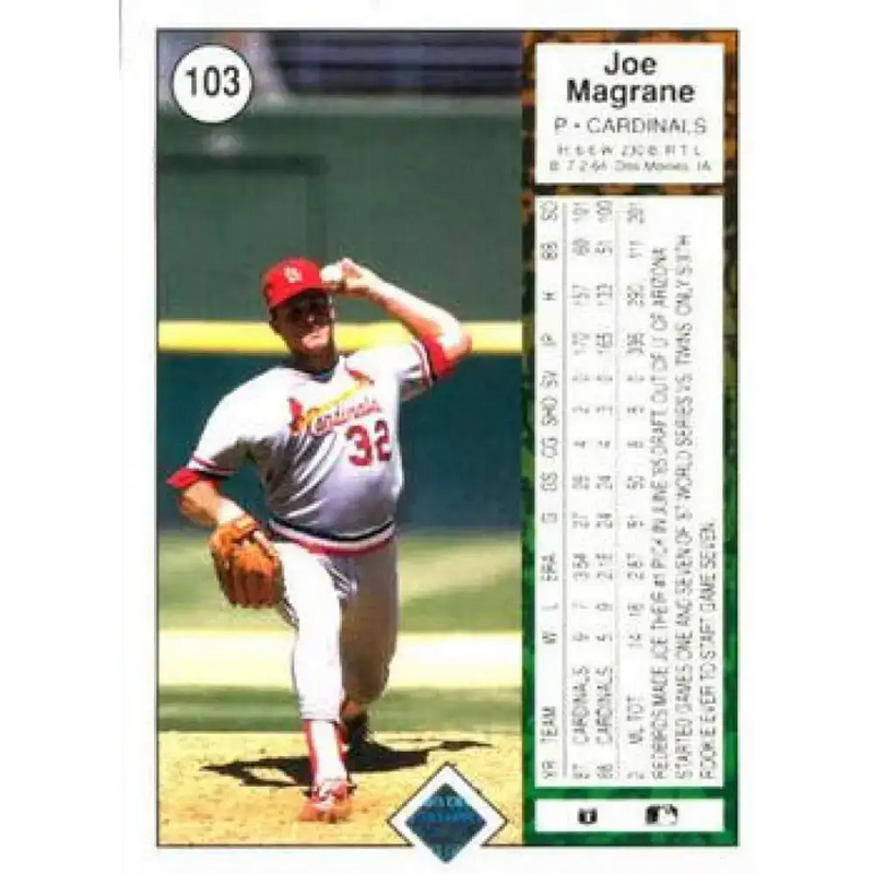 1989 Upper Deck #103 Joe Magrane NM-MT St. Louis Cardinals Baseball Card - Baseball Card Single