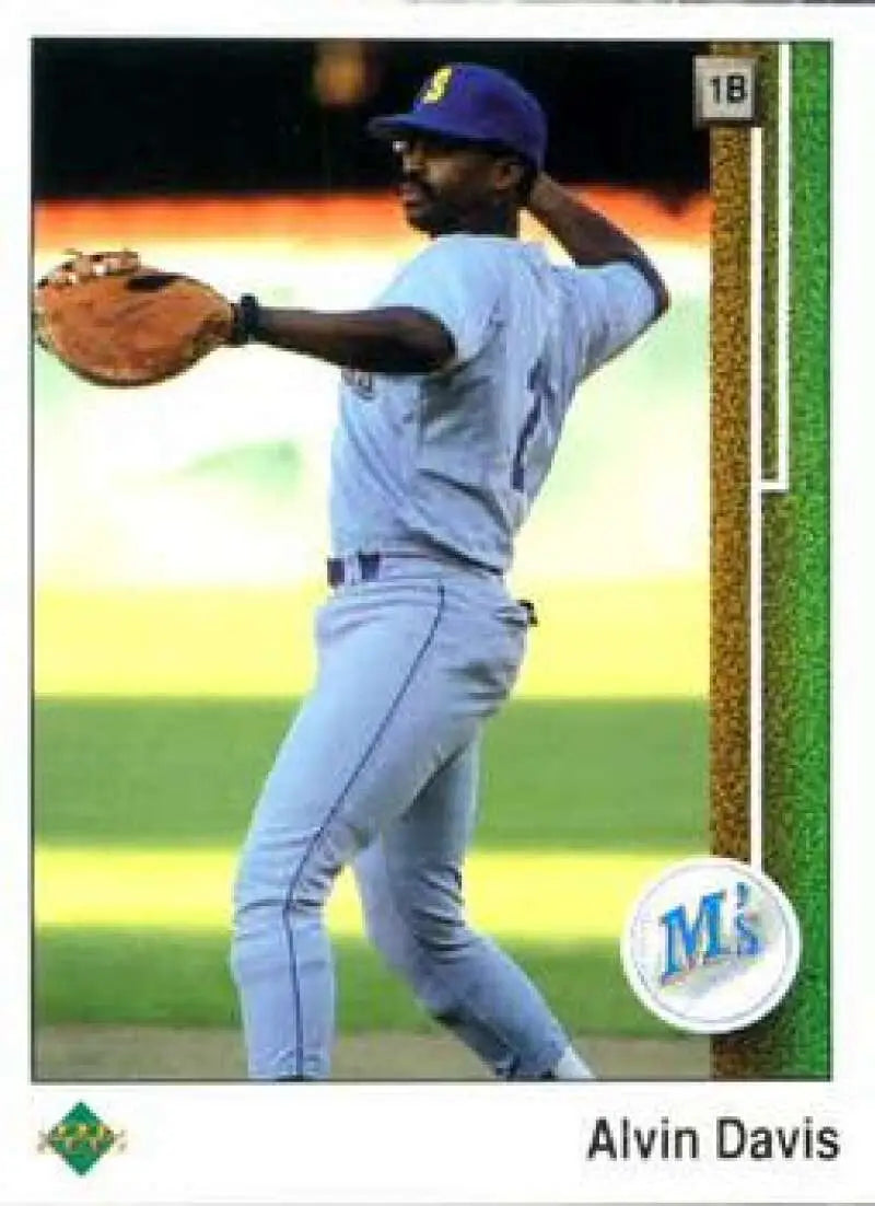 1989 Upper Deck #105 Alvin Davis NM-MT Seattle Mariners Baseball Card - Baseball Card Single