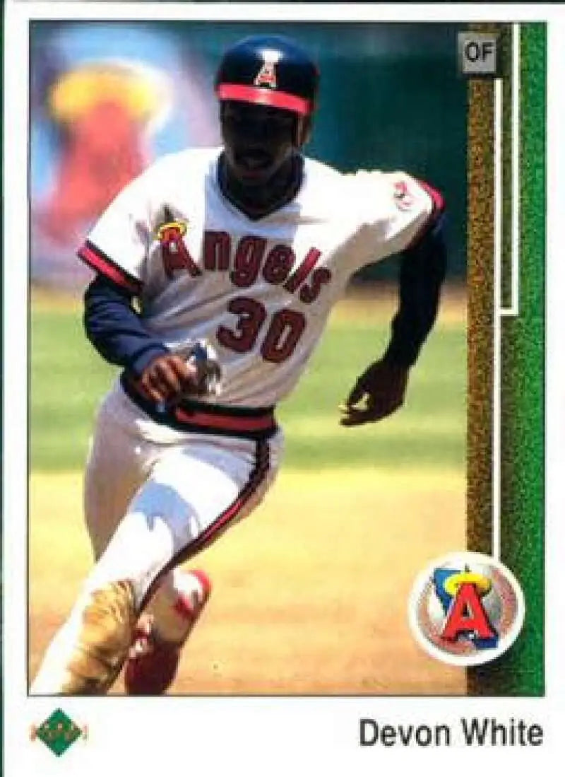 1989 Upper Deck #110 Devon White NM-MT California Angels Baseball Card - Baseball Card Single