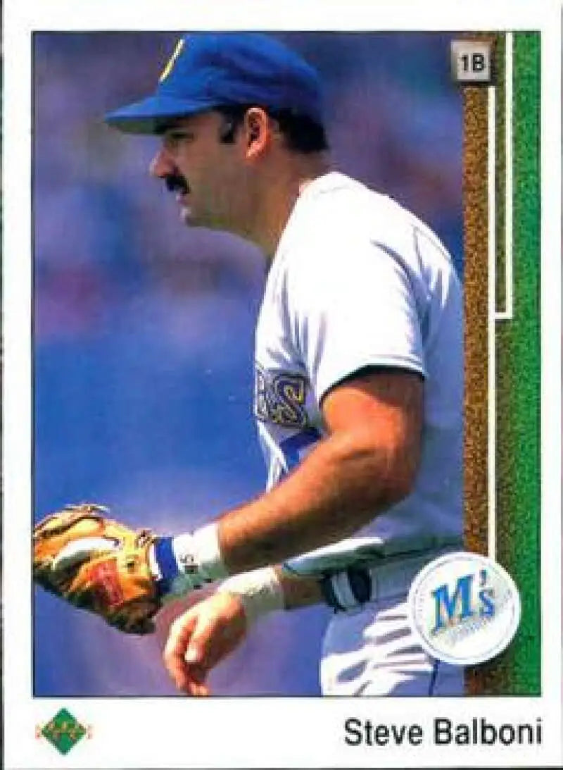 1989 Upper Deck #111 Steve Balboni NM-MT Seattle Mariners Baseball Card - Baseball Card Single