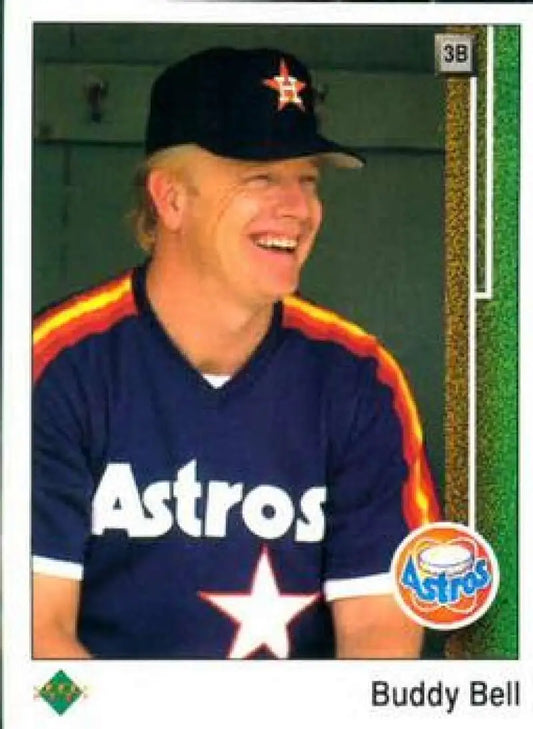 1989 Upper Deck #112 Buddy Bell NM-MT Houston Astros Baseball Card - Baseball Card Single
