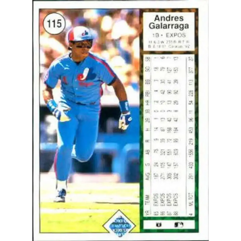 1989 Upper Deck #115 Andres Galarraga NM-MT Montreal Expos Baseball Card - Baseball Card Single