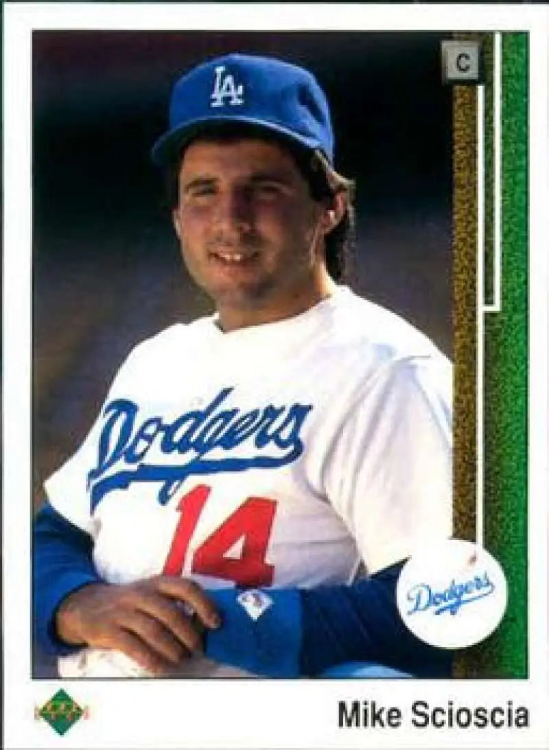 1989 Upper Deck #116 Mike Scioscia NM-MT Los Angeles Dodgers Baseball Card - Baseball Card Single