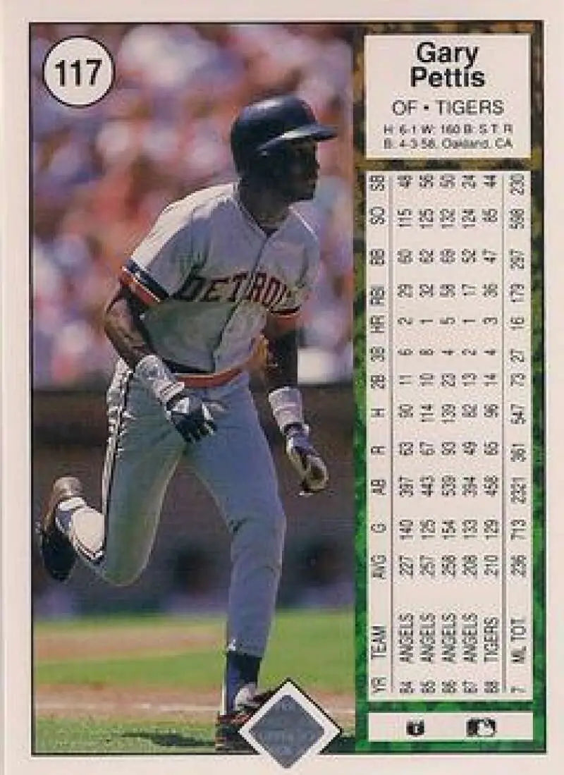 1989 Upper Deck #117 Gary Pettis NM-MT Detroit Tigers Baseball Card - Baseball Card Single