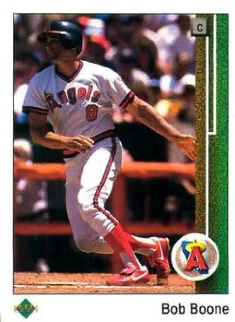 1989 Upper Deck #119 Bob Boone NM-MT California Angels Baseball Card - Baseball Card Single