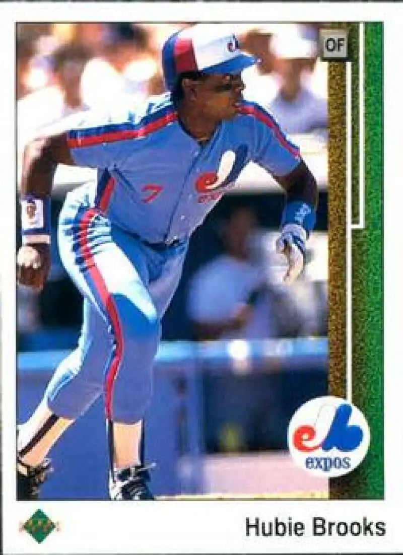 1989 Upper Deck #122 Hubie Brooks NM-MT Montreal Expos Baseball Card - Baseball Card Single