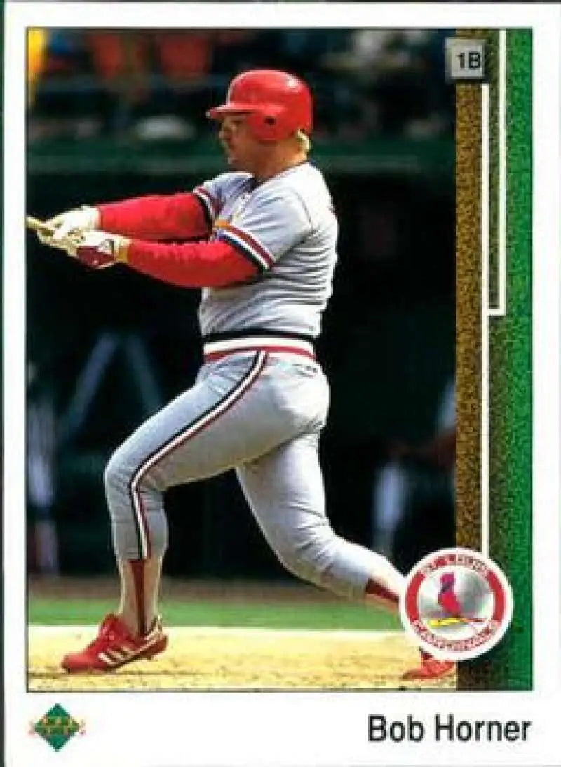 1989 Upper Deck #125 Bob Horner NM-MT St. Louis Cardinals Baseball Card - Baseball Card Single