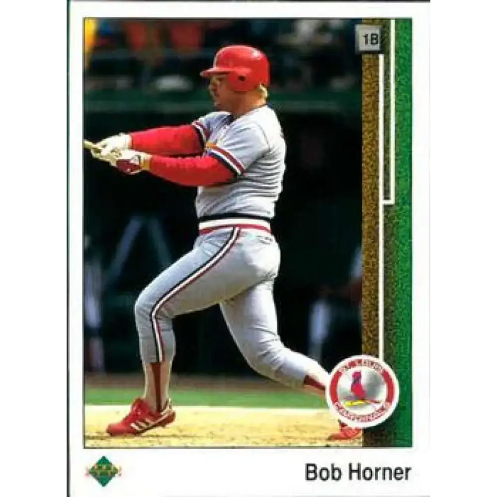 1989 Upper Deck #125 Bob Horner NM-MT St. Louis Cardinals Baseball Card - Baseball Card Single