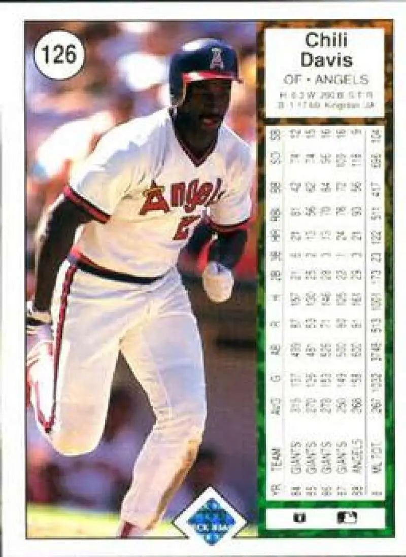 1989 Upper Deck #126 Chili Davis NM-MT California Angels Baseball Card - Baseball Card Single