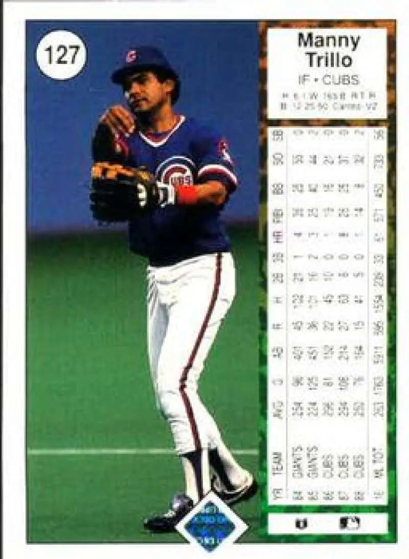 1989 Upper Deck #127 Manny Trillo NM-MT Chicago Cubs Baseball Card - Baseball Card Single