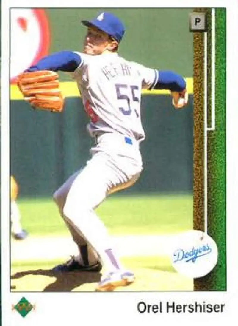 1989 Upper Deck #130 Orel Hershiser NM-MT Los Angeles Dodgers Baseball Card - Baseball Card Single