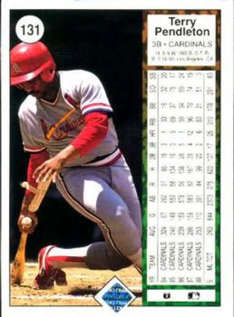 1989 Upper Deck #131 Terry Pendleton NM-MT St. Louis Cardinals Baseball Card - Baseball Card Single