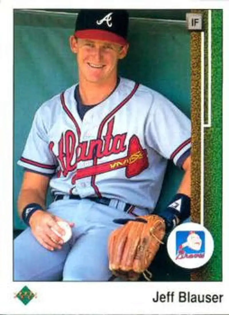 1989 Upper Deck #132 Jeff Blauser NM-MT Atlanta Braves Baseball Card - Baseball Card Single