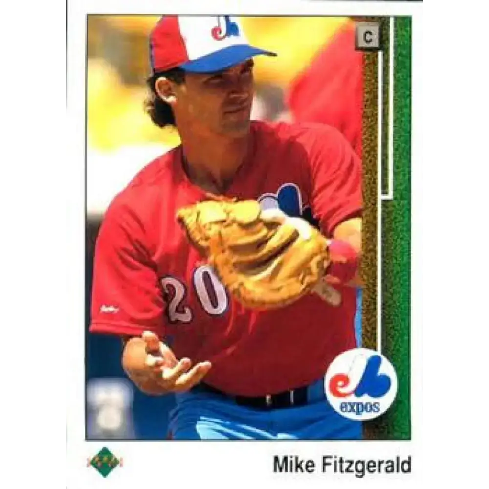 1989 Upper Deck #133 Mike Fitzgerald NM-MT Montreal Expos Baseball Card - Baseball Card Single