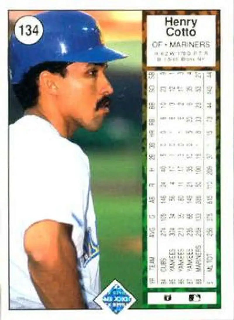 1989 Upper Deck #134 Henry Cotto NM-MT Seattle Mariners Baseball Card - Baseball Card Single