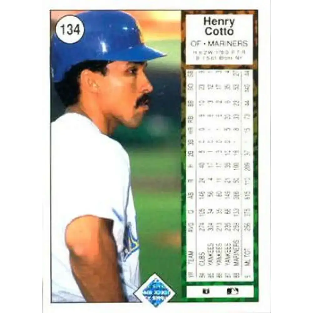 1989 Upper Deck #134 Henry Cotto NM-MT Seattle Mariners Baseball Card - Baseball Card Single