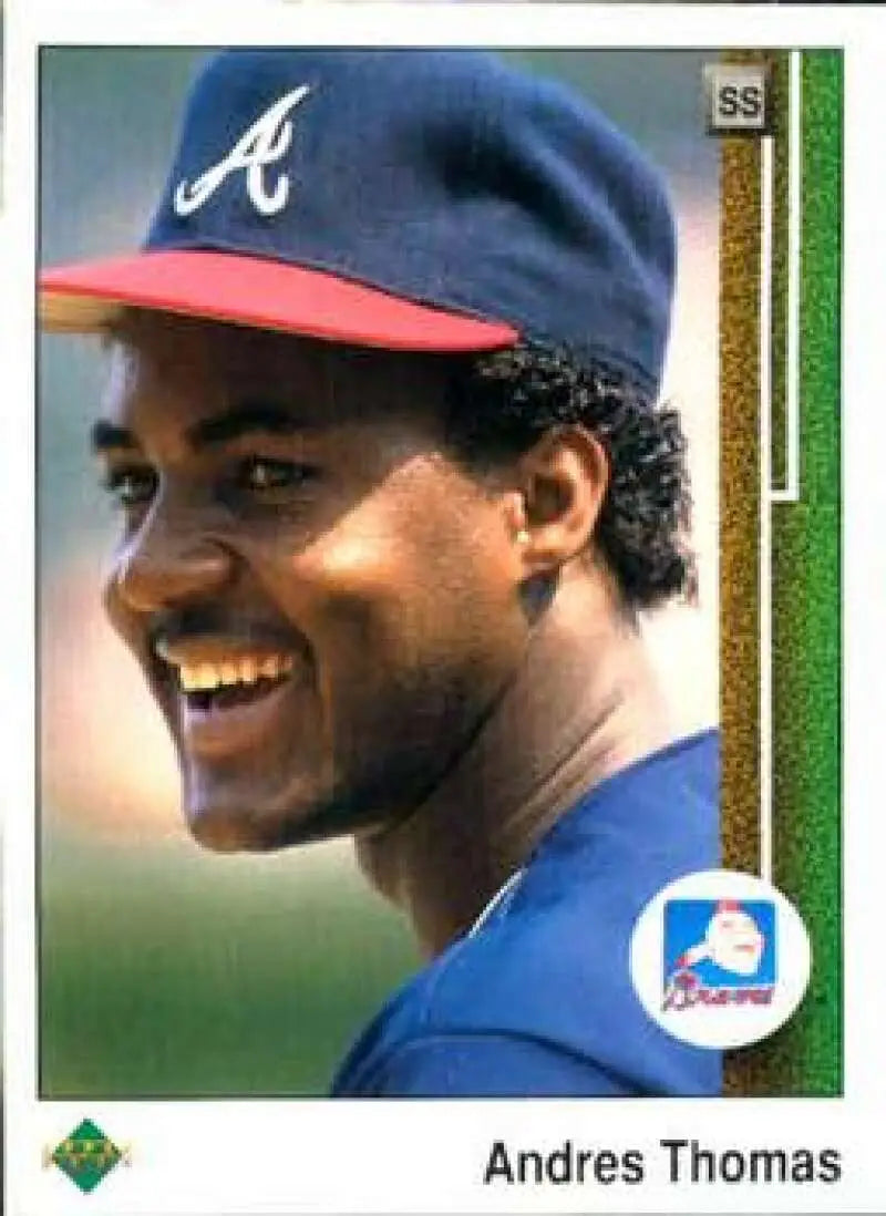 1989 Upper Deck #144 Andres Thomas NM-MT Atlanta Braves Baseball Card - Baseball Card Single