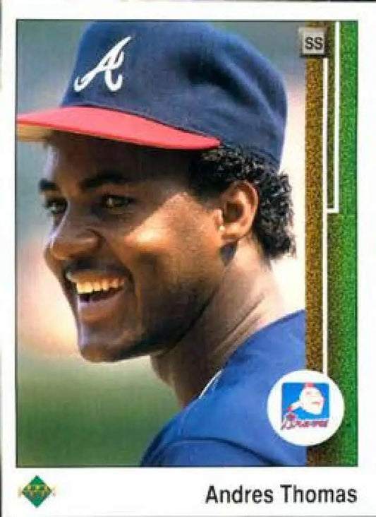 1989 Upper Deck #144 Andres Thomas NM-MT Atlanta Braves Baseball Card - Baseball Card Single