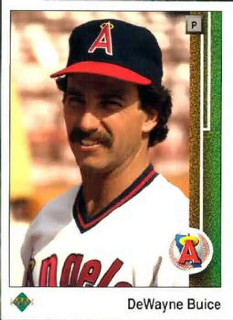 1989 Upper Deck #147 De Wayne Buice NM-MT California Angels Baseball Card - Baseball Card Single