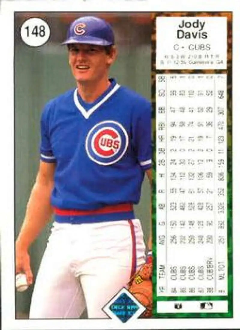 1989 Upper Deck #148 Jody Davis NM-MT Chicago Cubs Baseball Card - Baseball Card Single
