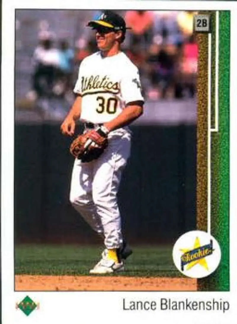 1989 Upper Deck #15 Lance Blankenship NM-MT RC Rookie Oakland Athletics Baseball Card - Baseball Card Single