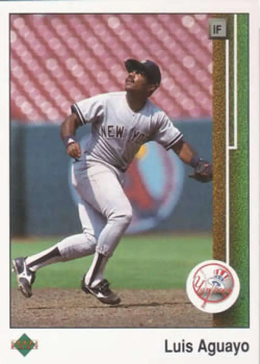 1989 Upper Deck #156 Luis Aguayo NM-MT New York Yankees Baseball Card - Baseball Card Single