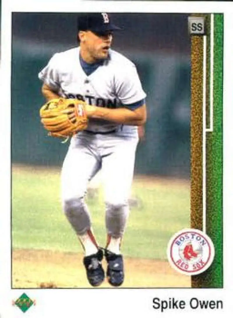 1989 Upper Deck #161 Spike Owen NM-MT Boston Red Sox Baseball Card - Baseball Card Single