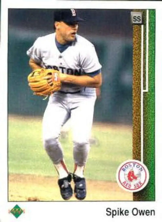1989 Upper Deck #161 Spike Owen NM-MT Boston Red Sox Baseball Card - Baseball Card Single