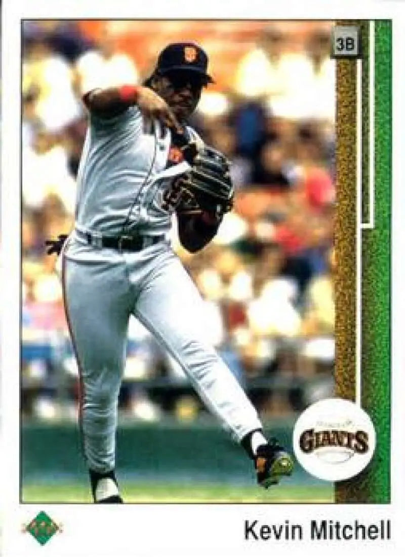 1989 Upper Deck #163 Kevin Mitchell NM-MT San Francisco Giants Baseball Card - Baseball Card Single