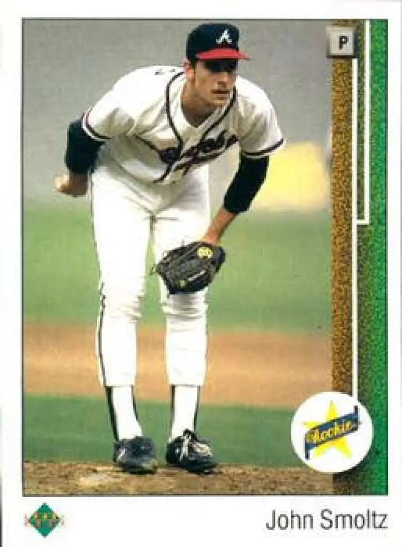 1989 Upper Deck #17 John Smoltz NM-MT RC Rookie Atlanta Braves Baseball Card - Baseball Card Single