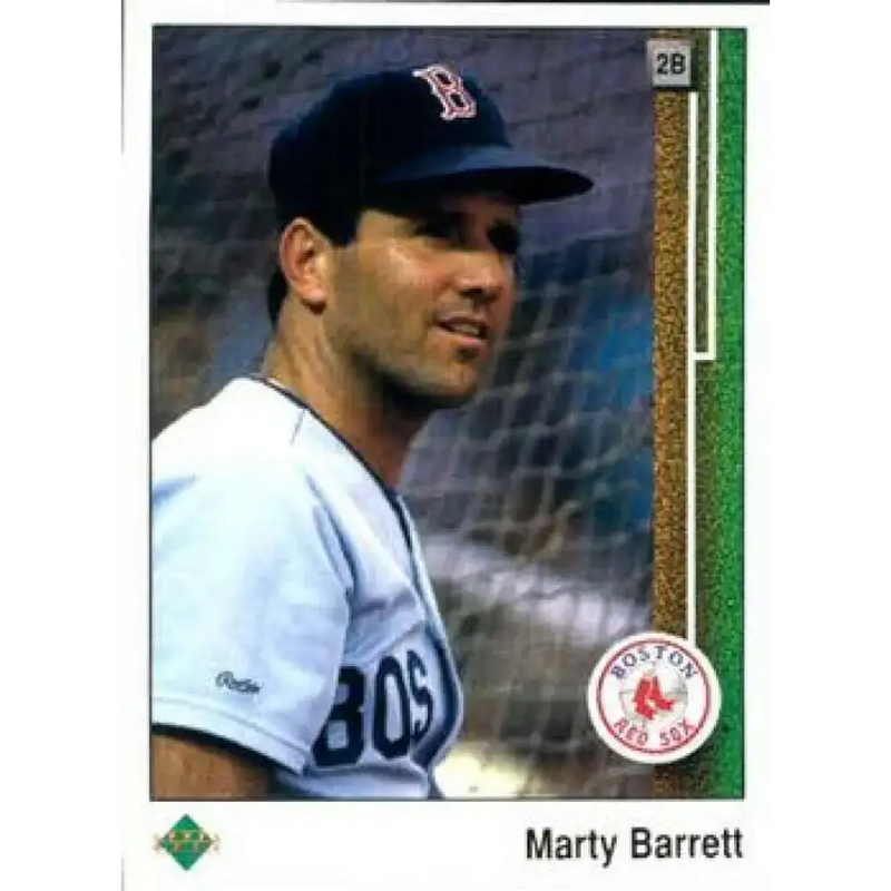 1989 Upper Deck #173 Marty Barrett NM-MT Boston Red Sox Baseball Card - Baseball Card Single