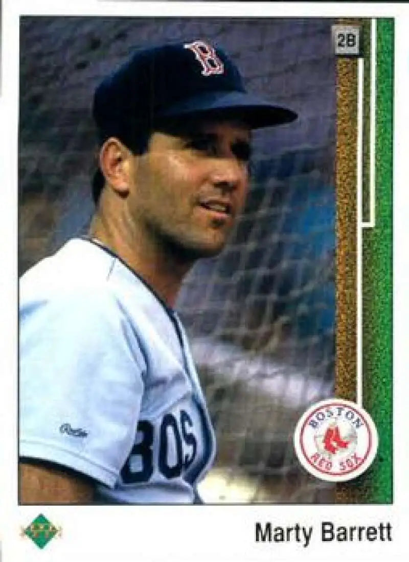 1989 Upper Deck #173 Marty Barrett NM-MT Boston Red Sox Baseball Card - Baseball Card Single