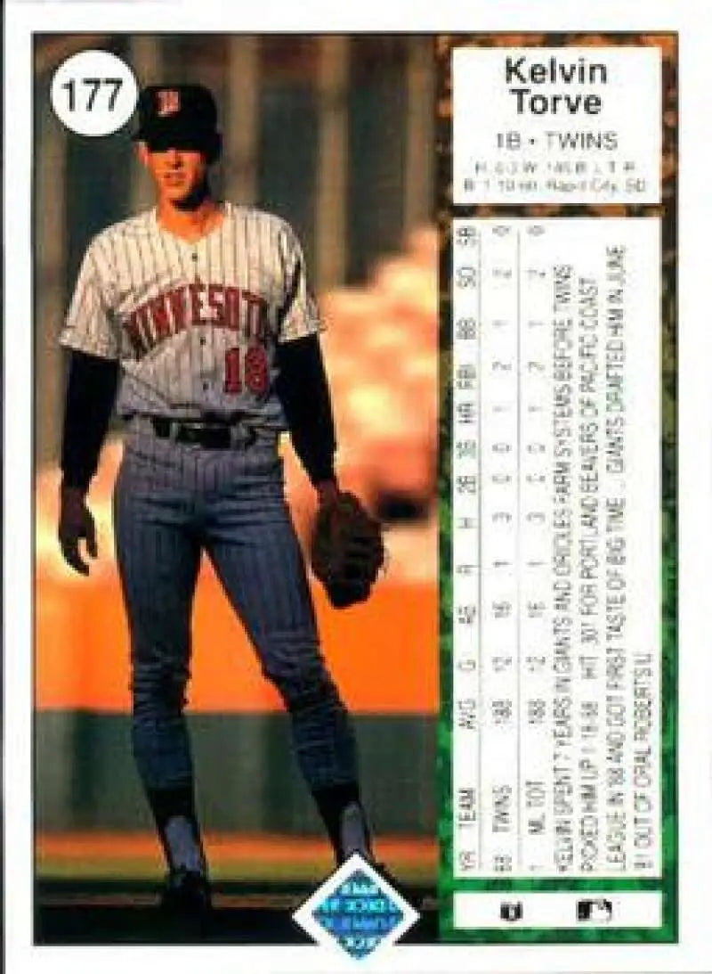 1989 Upper Deck #177 Kelvin Torve NM-MT Minnesota Twins Baseball Card - Baseball Card Single