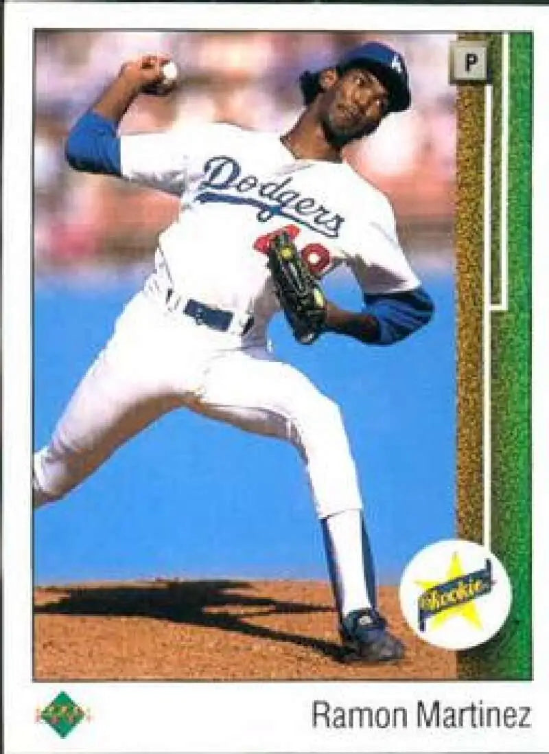 1989 Upper Deck #18 Ramon Martinez NM-MT RC Rookie Los Angeles Dodgers Baseball Card - Baseball Card Single