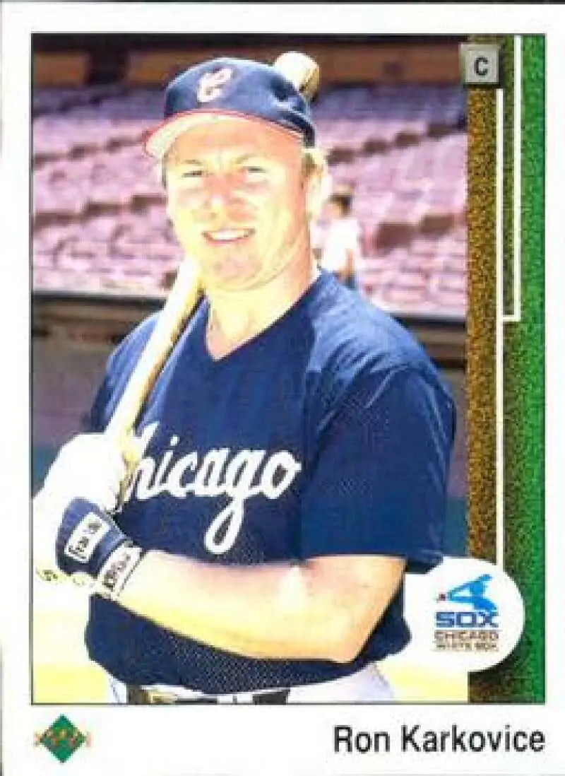 1989 Upper Deck #183 Ron Karkovice NM-MT Chicago White Sox Baseball Card - Baseball Card Single