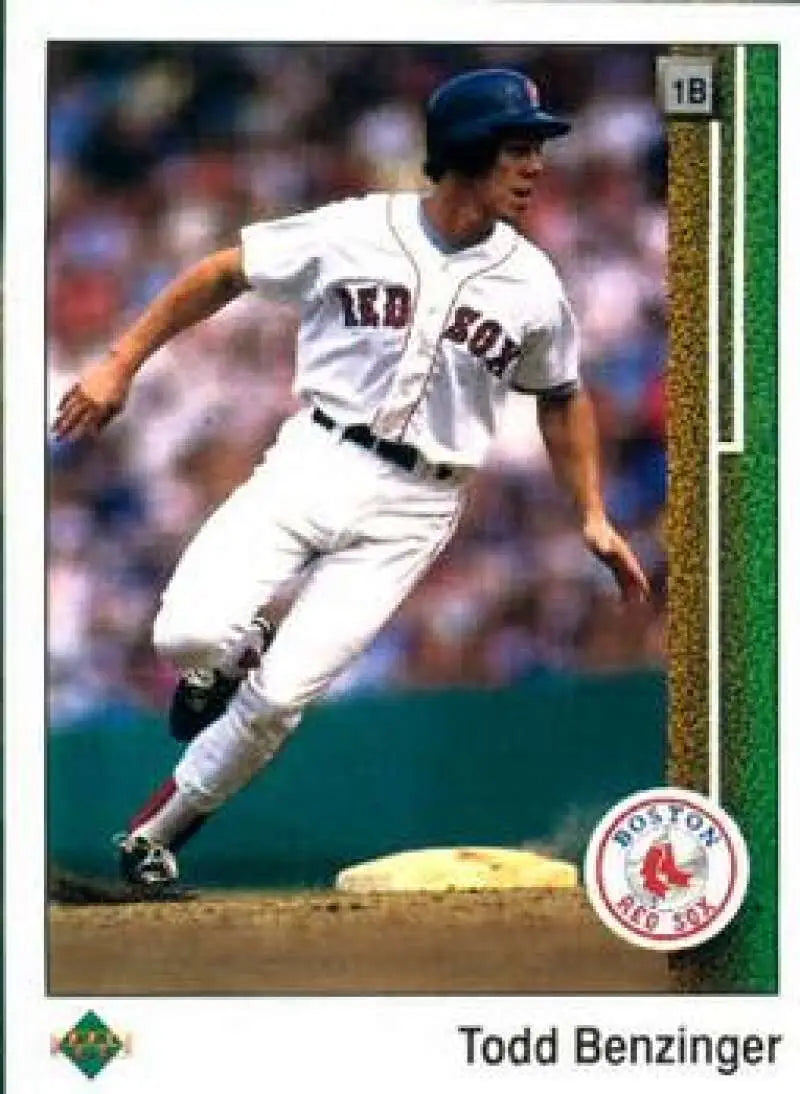 1989 Upper Deck #184 Todd Benzinger NM-MT Boston Red Sox Baseball Card - Baseball Card Single