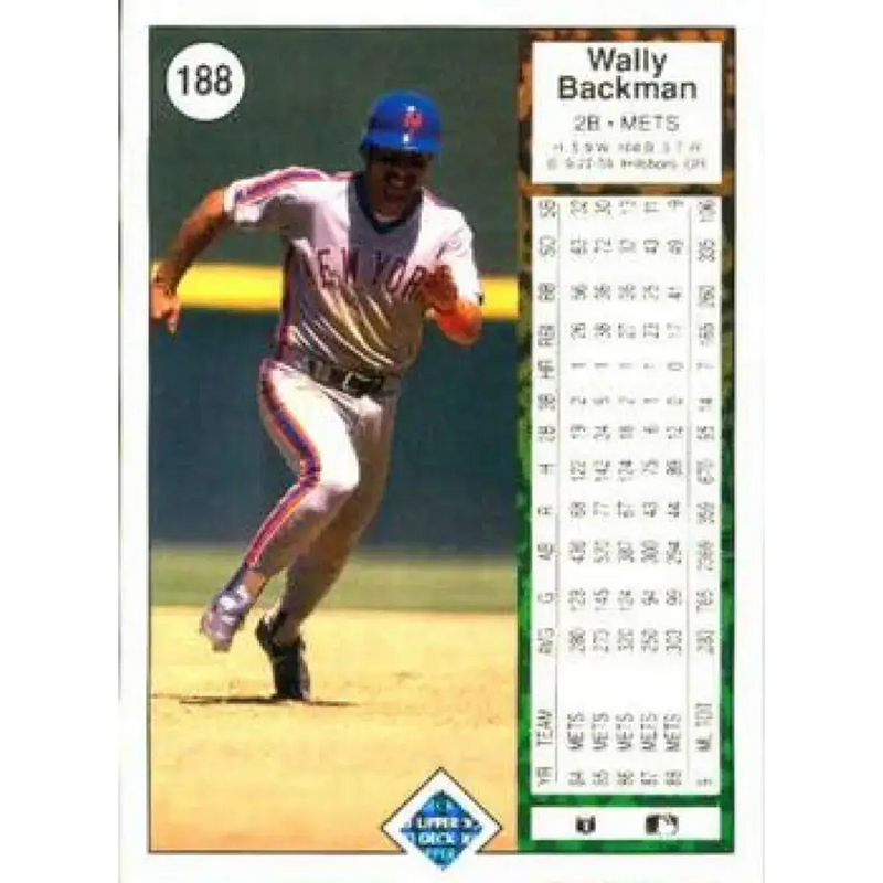 1989 Upper Deck #188 Wally Backman NM-MT New York Mets Baseball Card - Baseball Card Single
