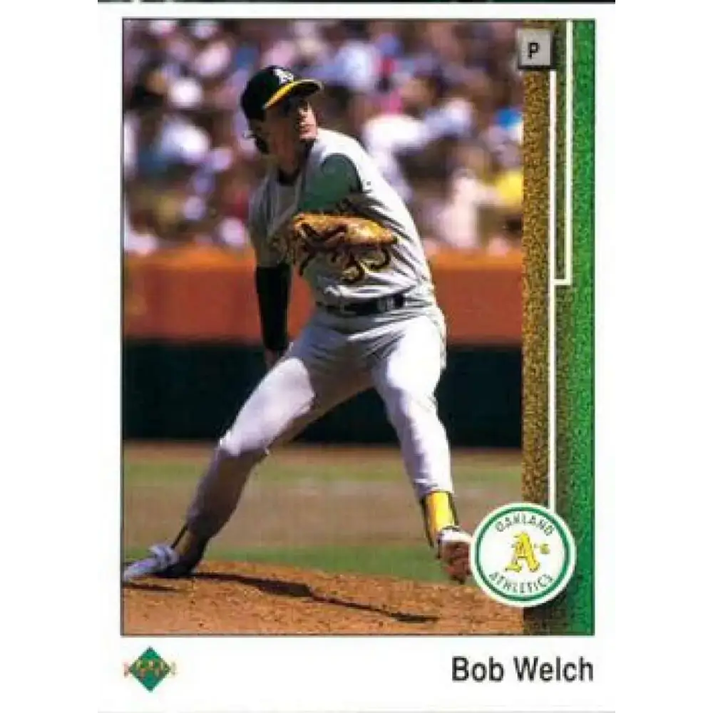 1989 Upper Deck #191 Bob Welch NM-MT Oakland Athletics Baseball Card - Baseball Card Single