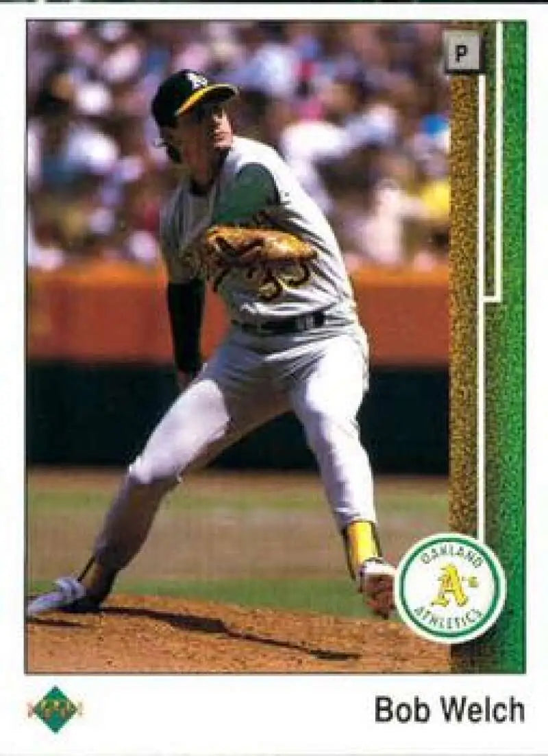 1989 Upper Deck #191 Bob Welch NM-MT Oakland Athletics Baseball Card - Baseball Card Single