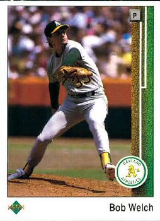 1989 Upper Deck #191 Bob Welch NM-MT Oakland Athletics Baseball Card - Baseball Card Single