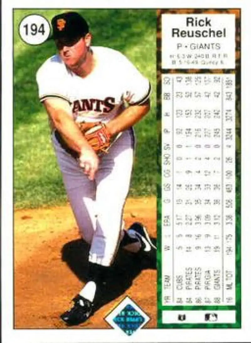 1989 Upper Deck #194 Rick Reuschel NM-MT San Francisco Giants Baseball Card - Baseball Card Single