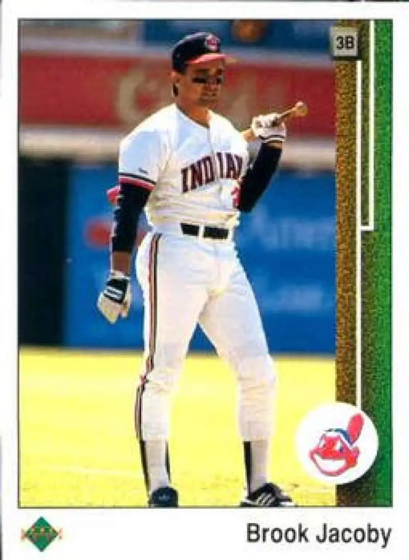 1989 Upper Deck #198 Brook Jacoby NM-MT Cleveland Indians Baseball Card - Baseball Card Single