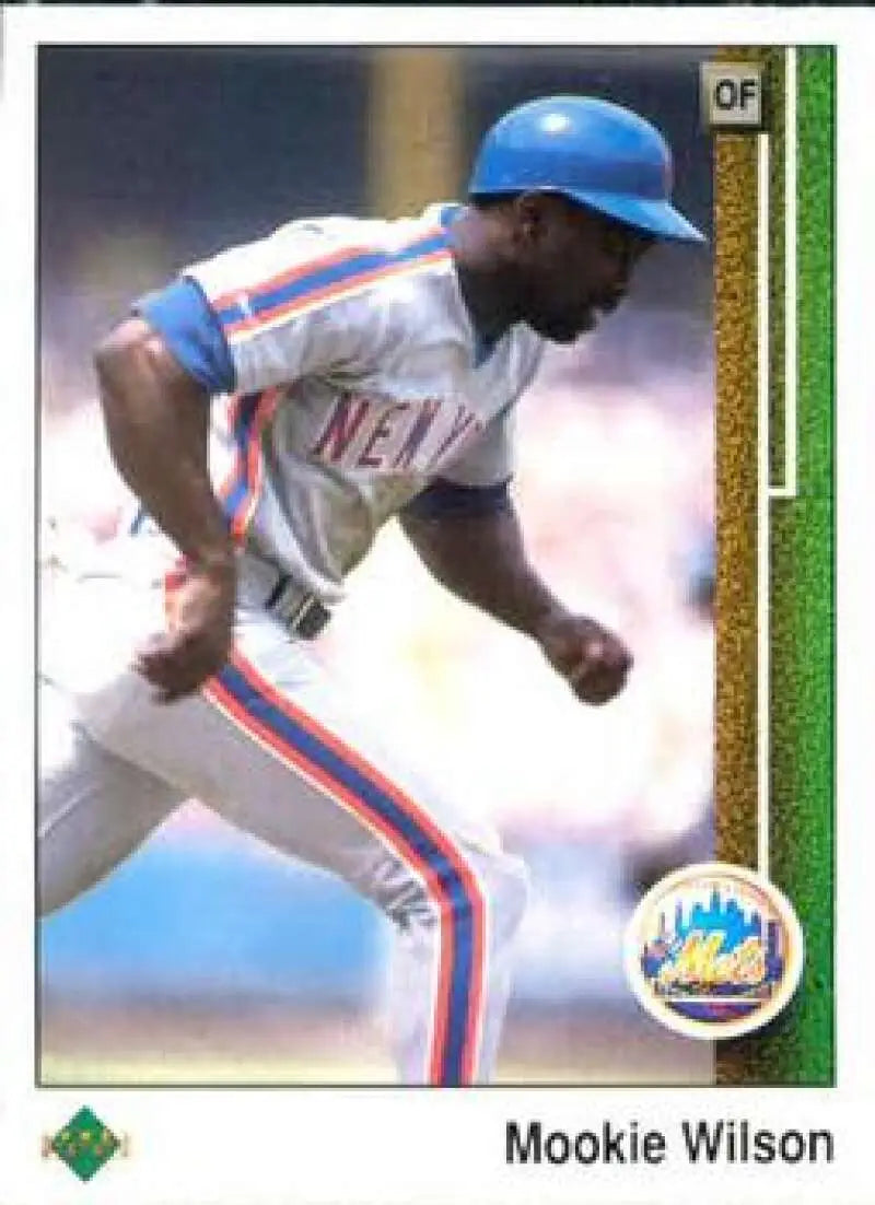 1989 Upper Deck #199 Mookie Wilson NM-MT New York Mets Baseball Card - Baseball Card Single