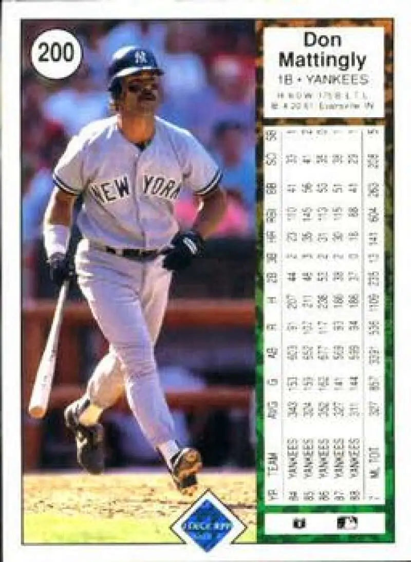 1989 Upper Deck #200 Don Mattingly NM-MT New York Yankees Baseball Card - Baseball Card Single