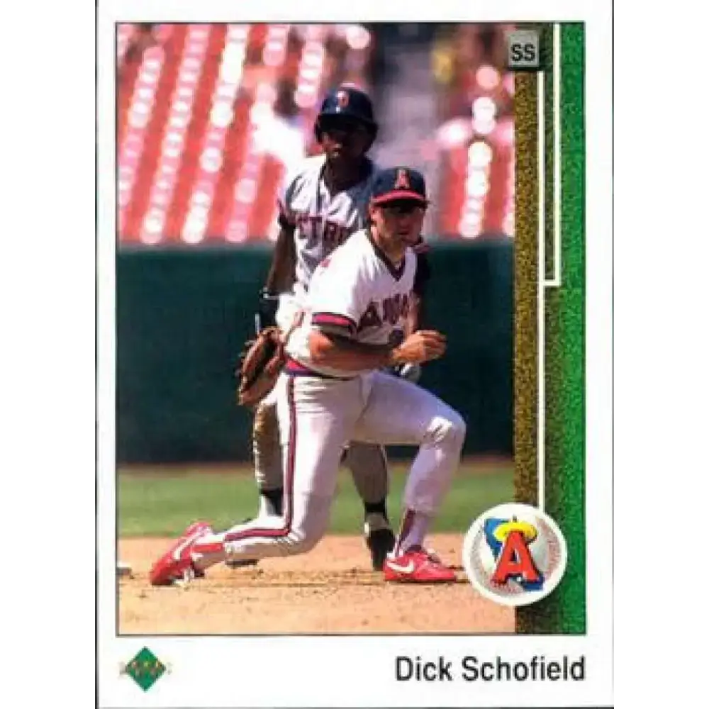 1989 Upper Deck #201 Dick Schofield NM-MT California Angels Baseball Card - Baseball Card Single