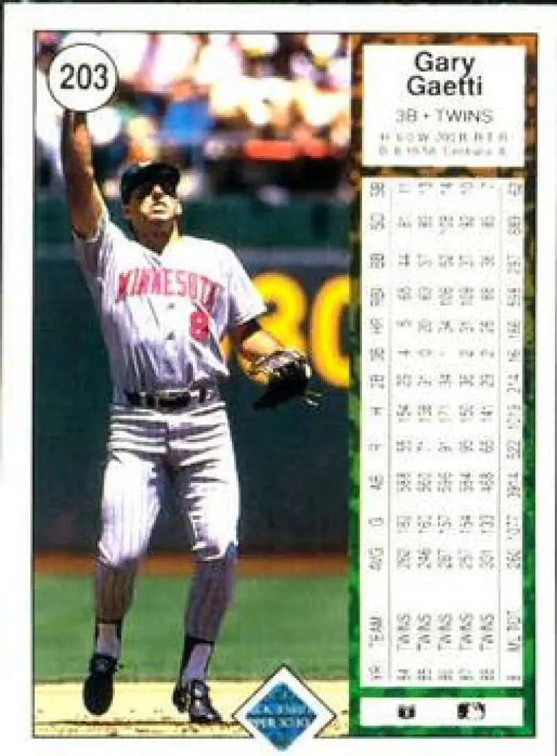 1989 Upper Deck #203 Gary Gaetti NM-MT Minnesota Twins Baseball Card - Baseball Card Single