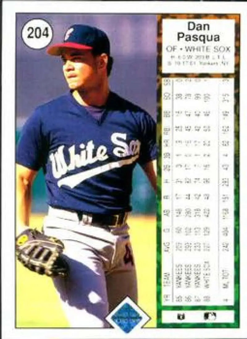 1989 Upper Deck #204 Dan Pasqua NM-MT Chicago White Sox Baseball Card - Baseball Card Single