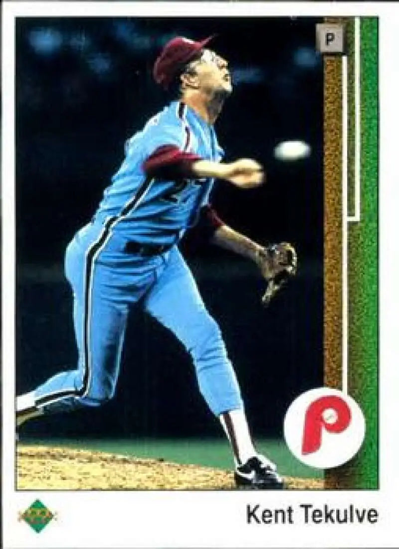 1989 Upper Deck #207 Kent Tekulve NM-MT Philadelphia Phillies Baseball Card - Baseball Card Single